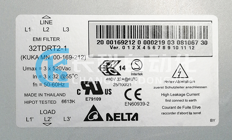 庫卡電源濾波器00-169-212 庫卡電源濾波器00-169-212